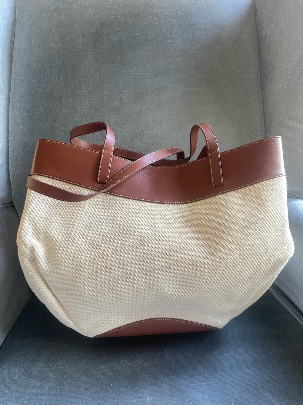 Polene Cyme Tisse Bag cognac Canvas - Picture 5 of 16